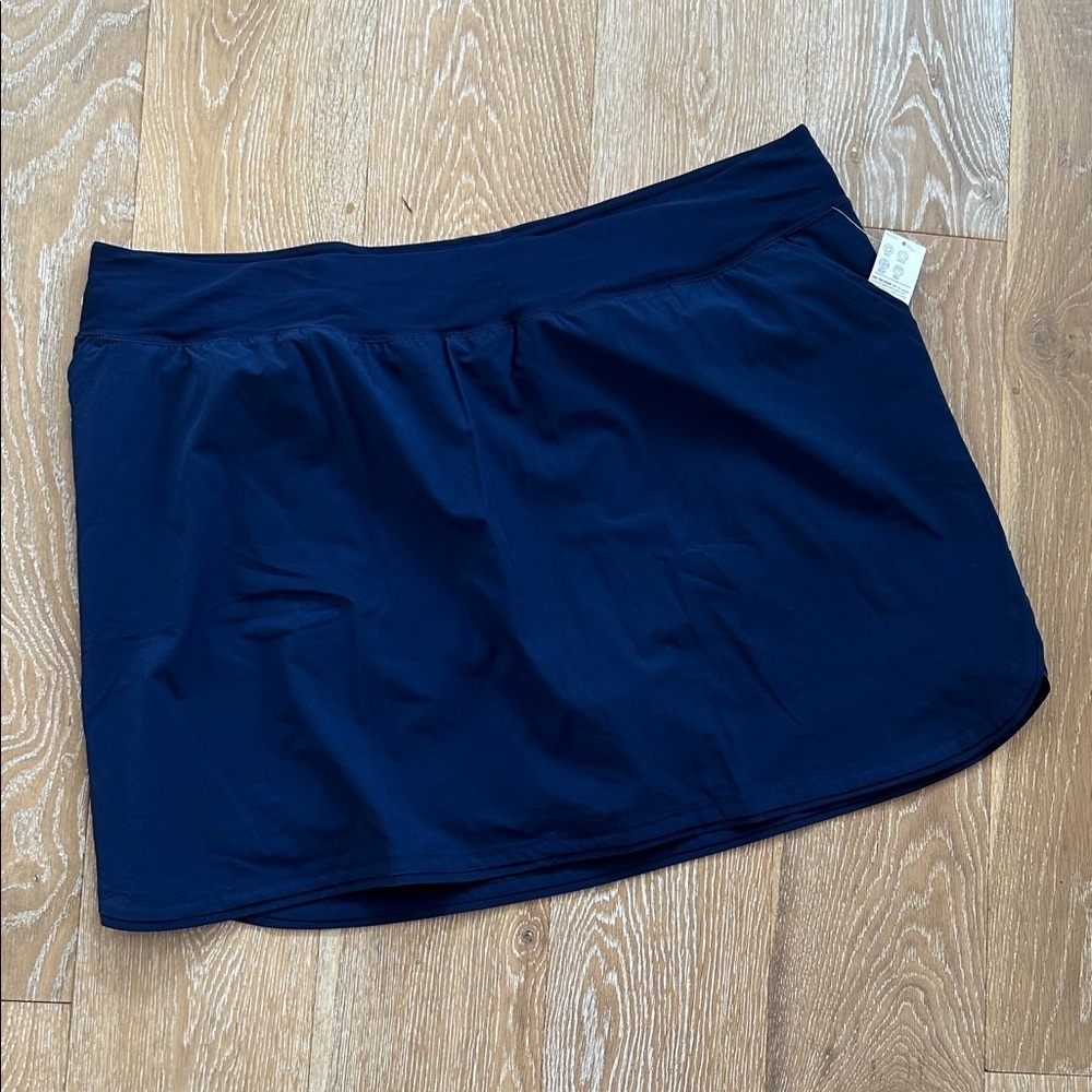 NWT Lands' End Swim Skirt Deep Sea Navy Blue